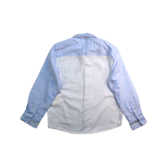 A Blue Long Sleeve Shirts from Cyrillus in size 4T for boy. (Back View)