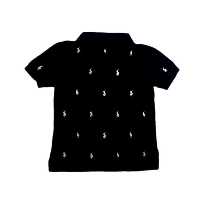 A Navy Short Sleeve Polos from Polo Ralph Lauren in size 4T for boy. (Back View)