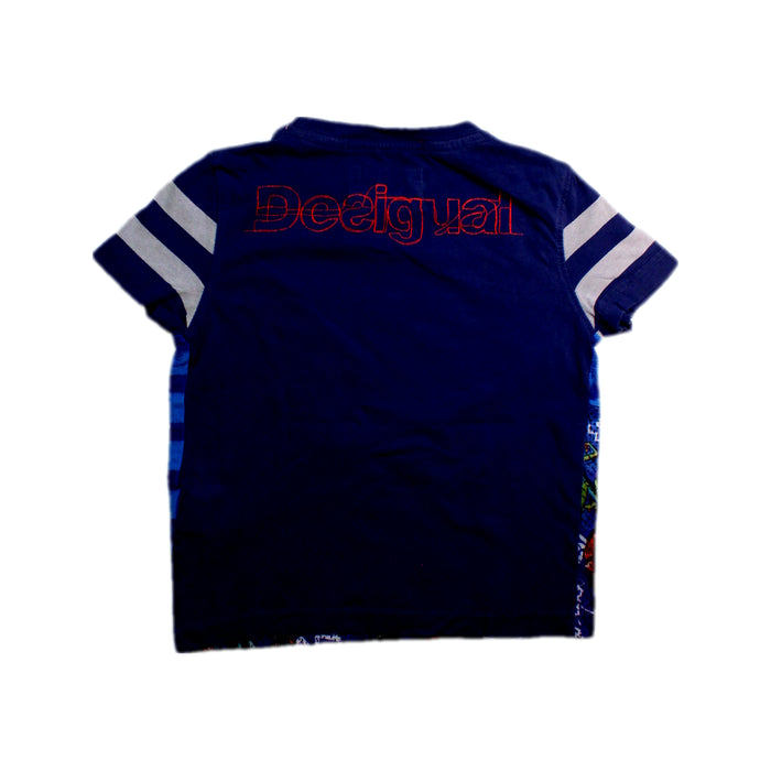 A Blue Short Sleeve T Shirts from Desigual in size 3T for boy. (Back View)