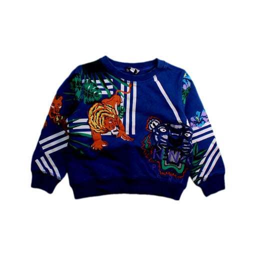 A Blue Crewneck Sweatshirts from Kenzo in size 4T for boy. (Front View)