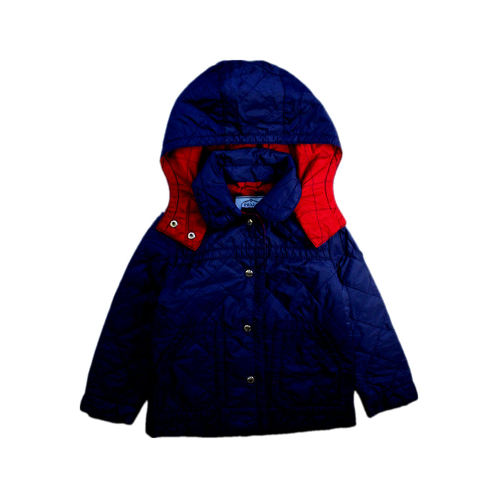 A Navy Puffer/Quilted Jackets from Prada in size 4T for neutral. (Front View)