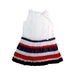 A Multicolour Sleeveless Dresses from Kingkow in size 4T for girl. (Front View)