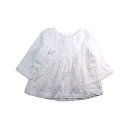 A White Long Sleeve Tops from Lebome in size 18-24M for girl. (Front View)