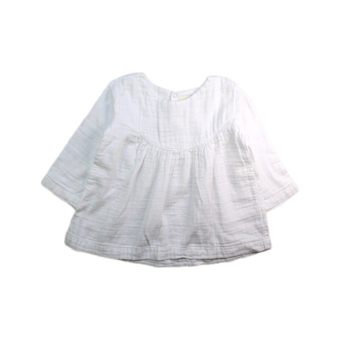 A White Long Sleeve Tops from Lebome in size 18-24M for girl. (Front View)