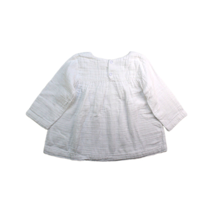 A White Long Sleeve Tops from Lebome in size 18-24M for girl. (Back View)