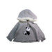 A Grey Hooded Sweatshirts from Nanos in size 3T for girl. (Front View)