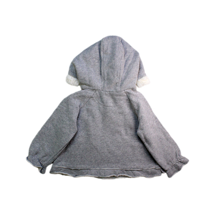 A Grey Hooded Sweatshirts from Nanos in size 3T for girl. (Back View)