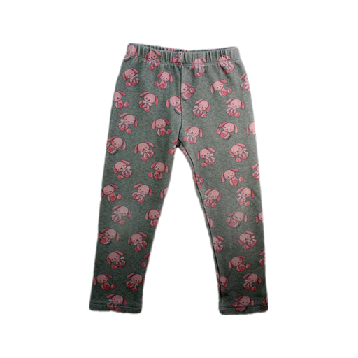 A Grey Leggings from Momonittu in size 4T for girl. (Front View)