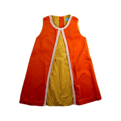A Orange Sleeveless Dresses from Little Bird in size 3T for girl. (Front View)