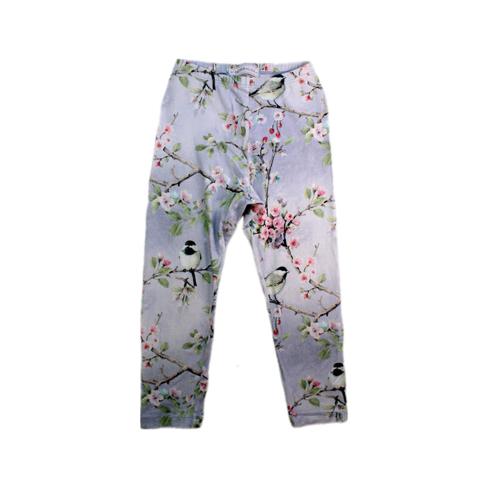 A White Leggings from Monnalisa in size 5T for girl. (Front View)