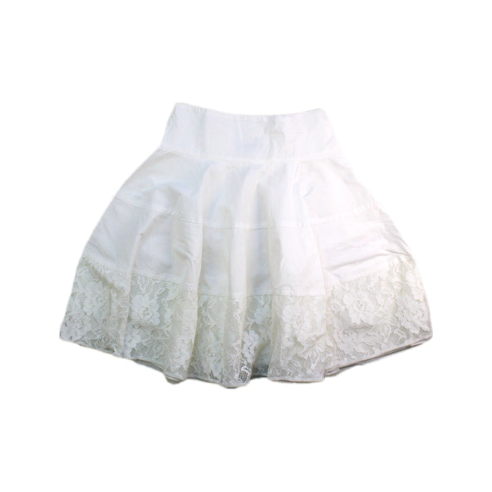 A White Short Skirts from Simonetta in size 6T for girl. (Front View)
