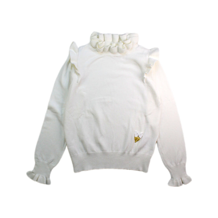 A White Knit Sweaters from Angel's Face in size 6T for girl. (Front View)