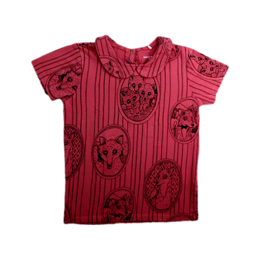 A Red Short Sleeve T Shirts from Mini Rodini in size 3T for girl. (Front View)
