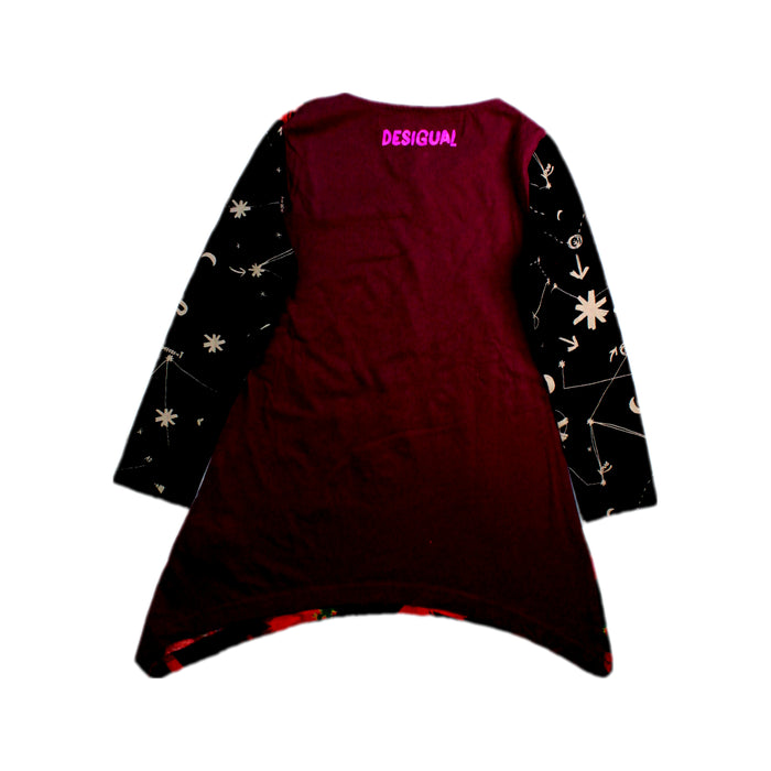 A Black Long Sleeve Dresses from Desigual in size 3T for girl. (Back View)