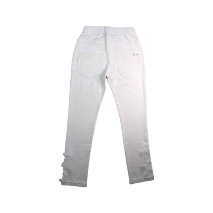 A White Jeggings from Simonetta in size 6T for girl. (Back View)