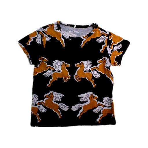 A Black Short Sleeve T Shirts from Mini Rodini in size 3T for neutral. (Front View)