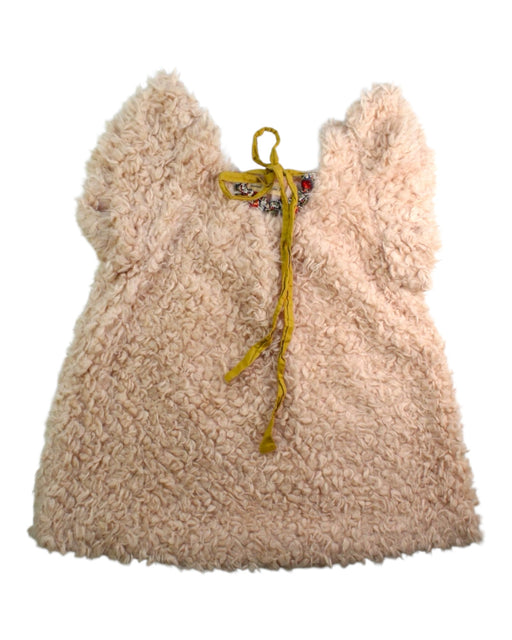 A Peach Sleeveless Dresses from Mardi Amber in size 7Y for girl. (Front View)