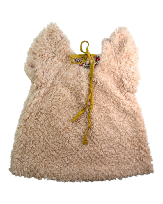 A Peach Sleeveless Dresses from Mardi Amber in size 7Y for girl. (Front View)