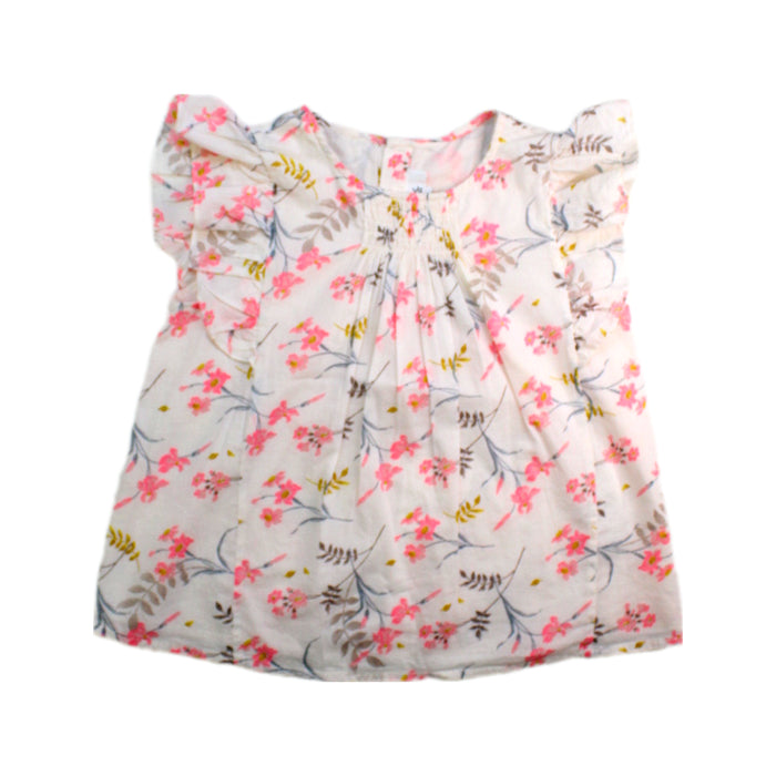 A Pink Sleeveless Tops from Bonpoint in size 6T for girl. (Front View)
