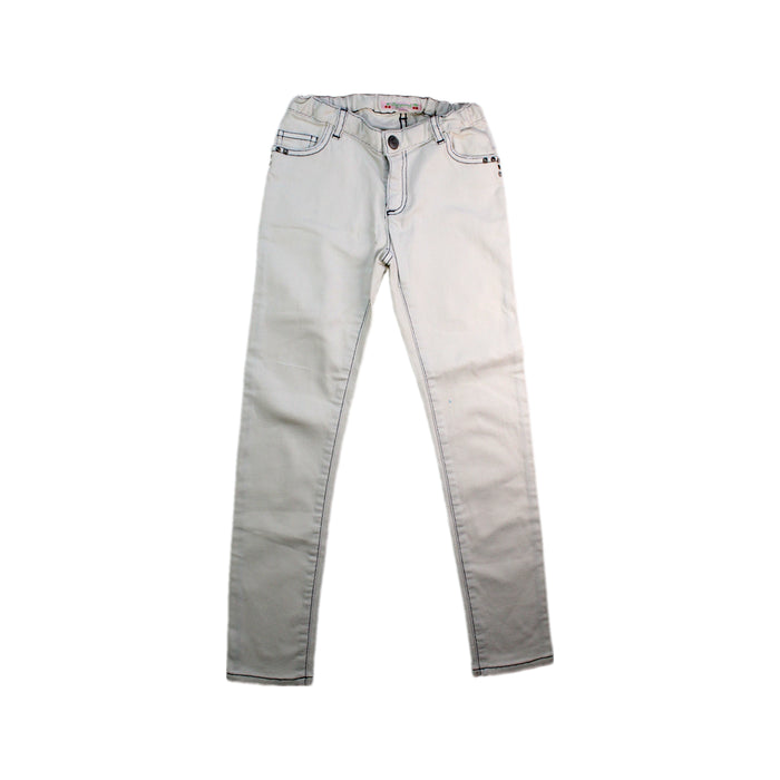 A White Jeans from Bonpoint in size 8Y for girl. (Front View)