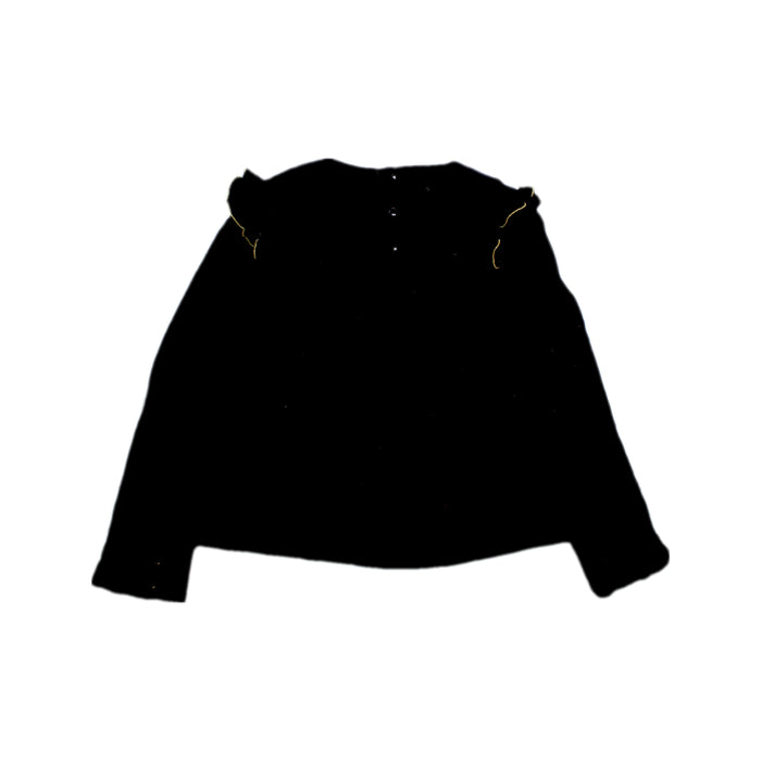 A Black Long Sleeve Tops from Jacadi in size 6T for girl. (Back View)