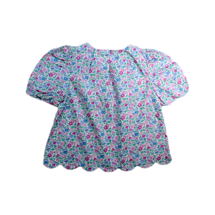 A Pink Short Sleeve Tops from Jacadi in size 5T for girl. (Back View)