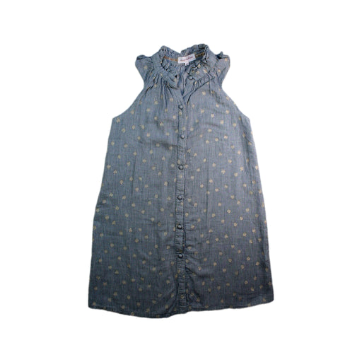 A Blue Sleeveless Dresses from Excuse My French in size 8Y for girl. (Front View)