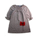 A Beige Long Sleeve Dresses from and the little dog laughed in size 4T for girl. (Front View)
