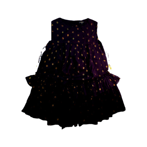 A Black Sleeveless Dresses from Velveteen in size 8Y for girl. (Front View)