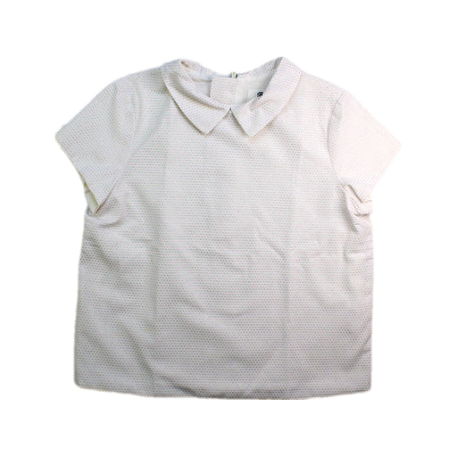A White Short Sleeve Shirts from Bonpoint in size 10Y for girl. (Front View)