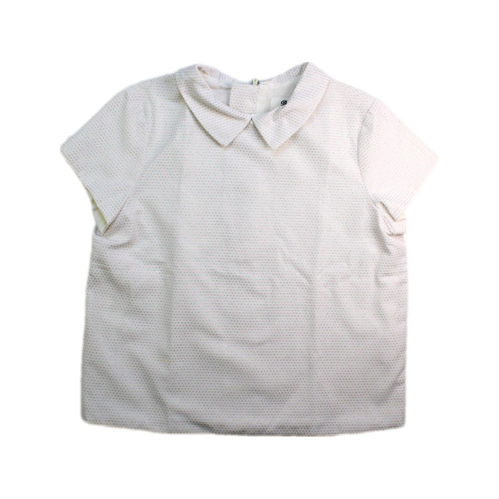 A White Short Sleeve Shirts from Bonpoint in size 10Y for girl. (Front View)