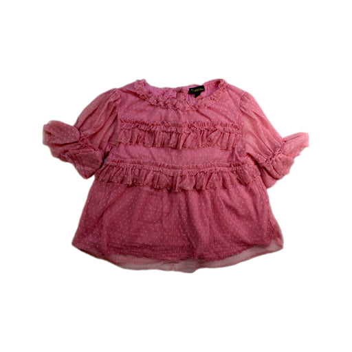 A Pink Long Sleeve Tops from Velveteen in size 8Y for girl. (Front View)
