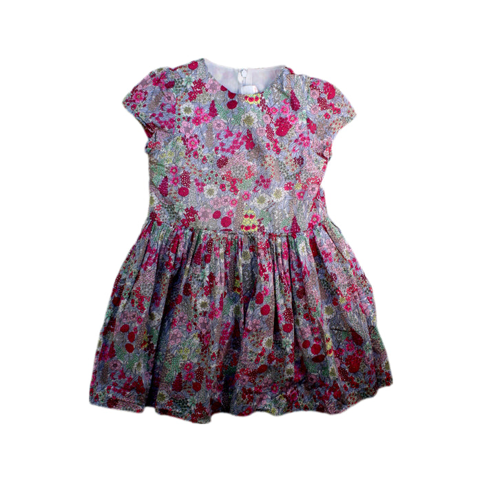 A Multicolour Short Sleeve Dresses from Jacadi in size 5T for girl. (Front View)