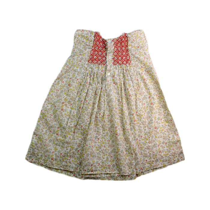A Pink Sleeveless Dresses from Jacadi in size 4T for girl. (Back View)