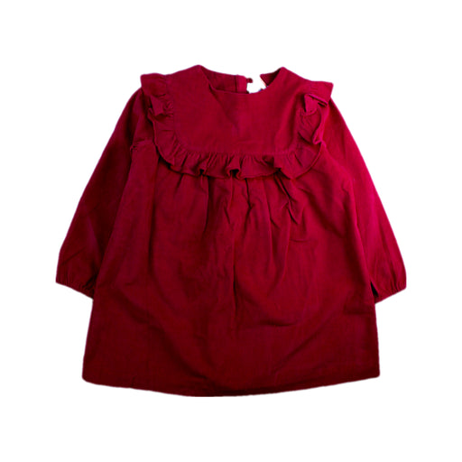 A Burgundy Long Sleeve Dresses from Bonpoint in size 2T for girl. (Front View)
