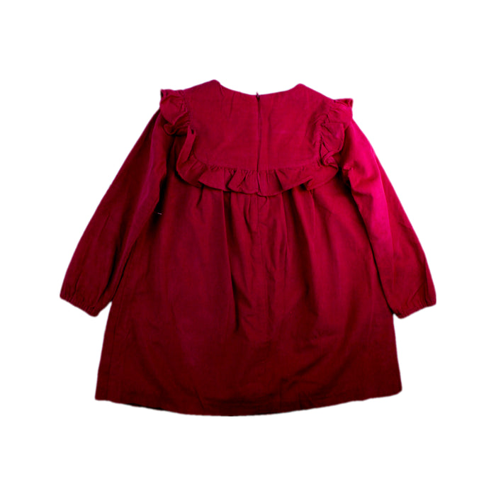 A Burgundy Long Sleeve Dresses from Bonpoint in size 2T for girl. (Back View)