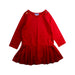 A Red Long Sleeve Dresses from Jacadi in size 3T for girl. (Front View)