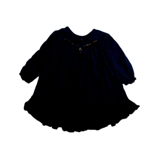 A Navy Long Sleeve Dresses from Velveteen in size 3T for girl. (Front View)
