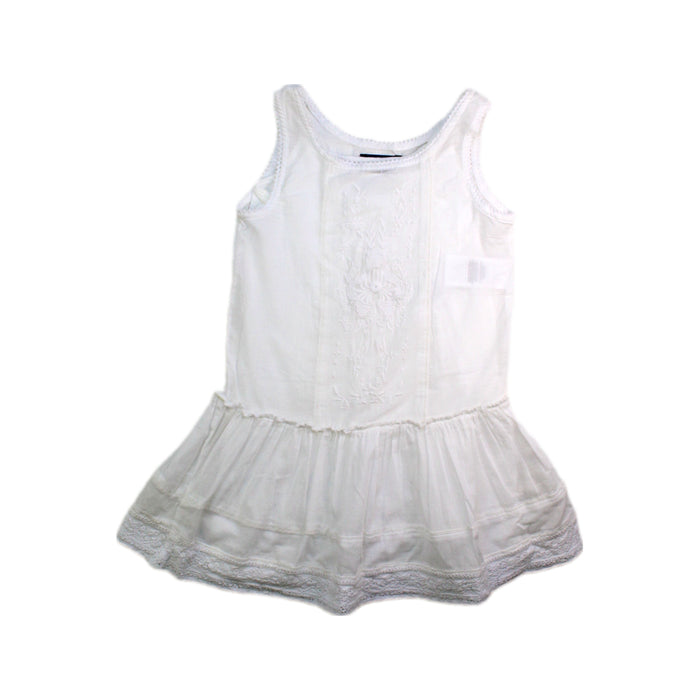 A White Sleeveless Dresses from Polo Ralph Lauren in size 4T for girl. (Front View)