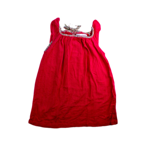 A Red Sleeveless Dresses from Little Mercerie in size 3T for girl. (Front View)