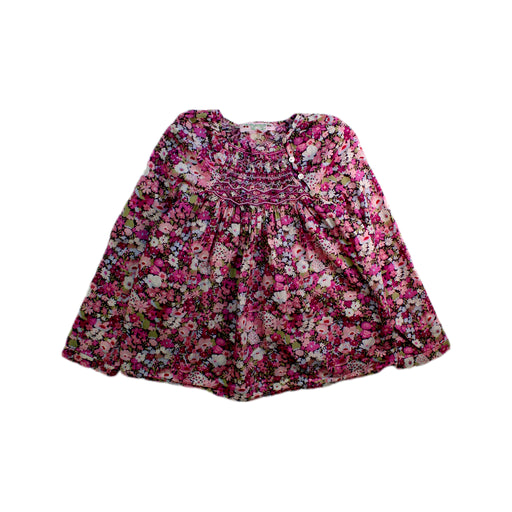 A Pink Long Sleeve Tops from Bonpoint in size 6T for girl. (Front View)