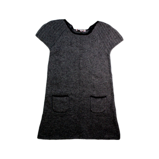 A Grey Sweater Dresses from Bonpoint in size 8Y for girl. (Front View)
