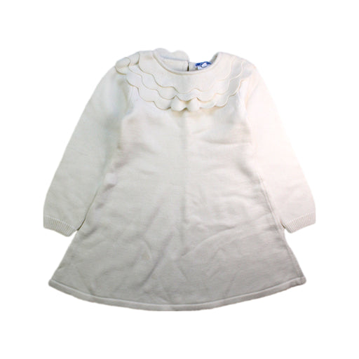 A White Sweater Dresses from Jacadi in size 6T for girl. (Front View)