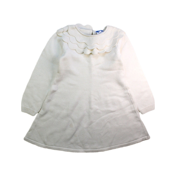 A White Sweater Dresses from Jacadi in size 6T for girl. (Front View)