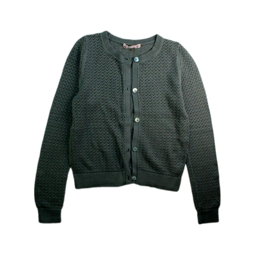 A Grey Cardigans from Bonpoint in size 10Y for girl. (Front View)