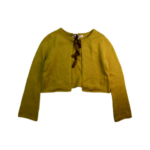 A Green Cardigans from Bonpoint in size 6T for girl. (Front View)