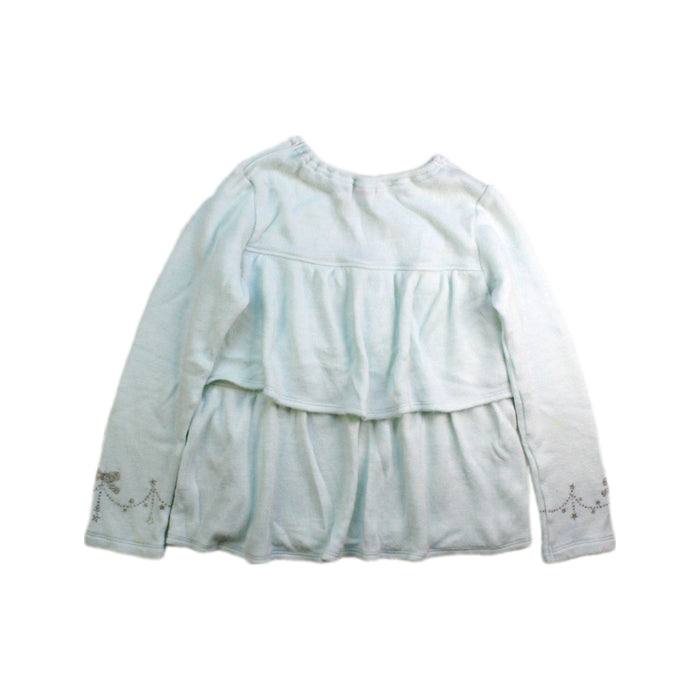 A White Long Sleeve Tops from Mezzo Piano in size 9Y for girl. (Back View)