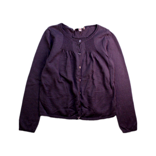 A Purple Cardigans from Bonpoint in size 8Y for girl. (Front View)