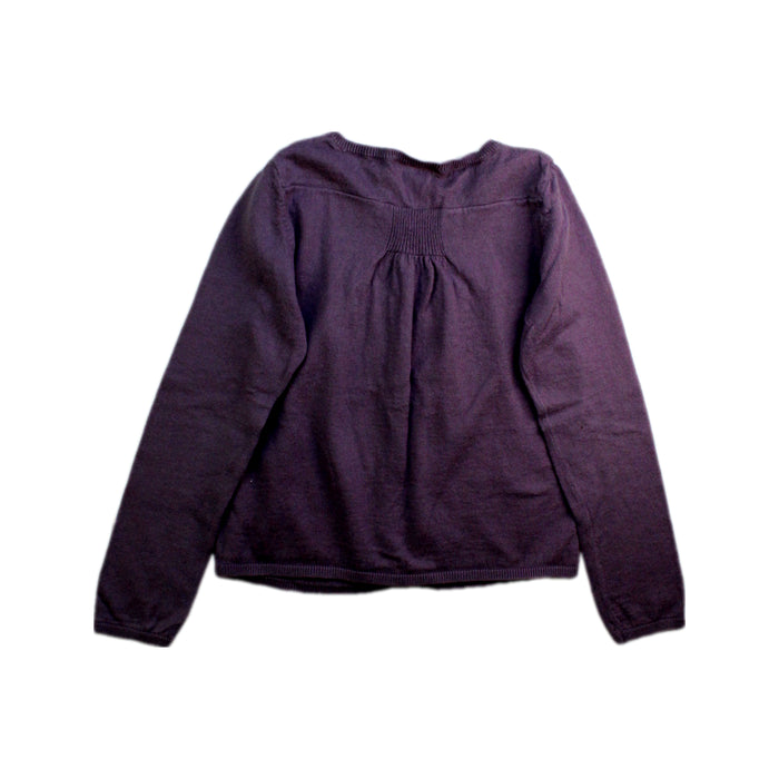 A Purple Cardigans from Bonpoint in size 8Y for girl. (Back View)