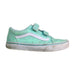 A Green Sneakers from Vans in size 7Y for girl. (Front View)